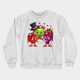 Valentine's Cartoon Delights Crewneck Sweatshirt